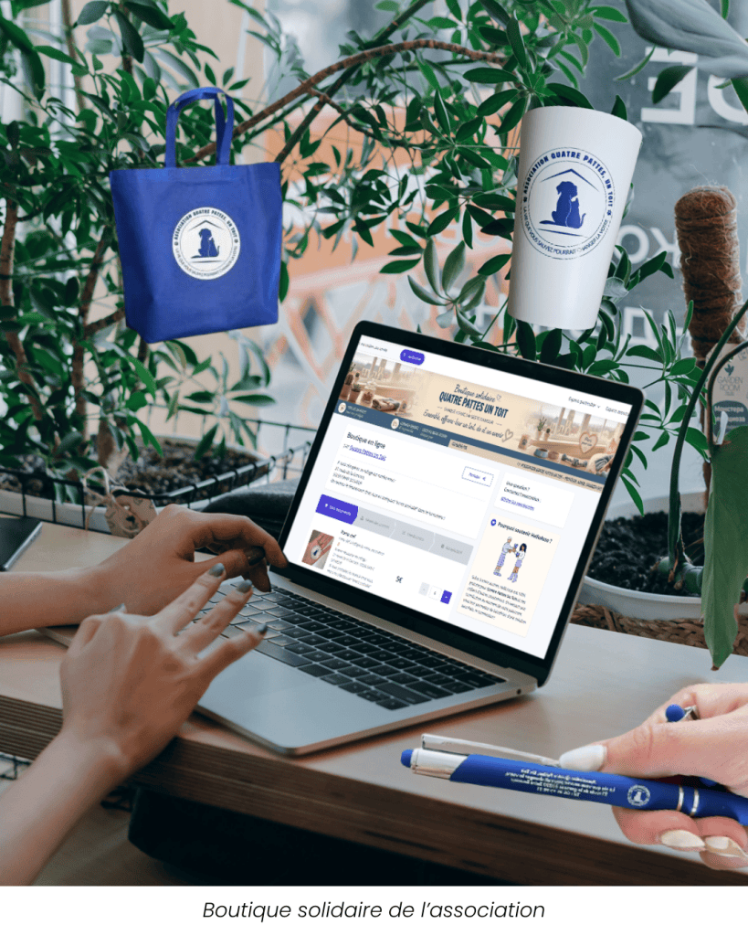 Visuel réseaux sociaux réalisé pour l’association Quatre Pattes, Un Toit